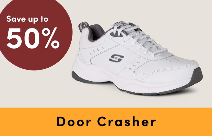 Door Crasher Save up to 50% on Footwear