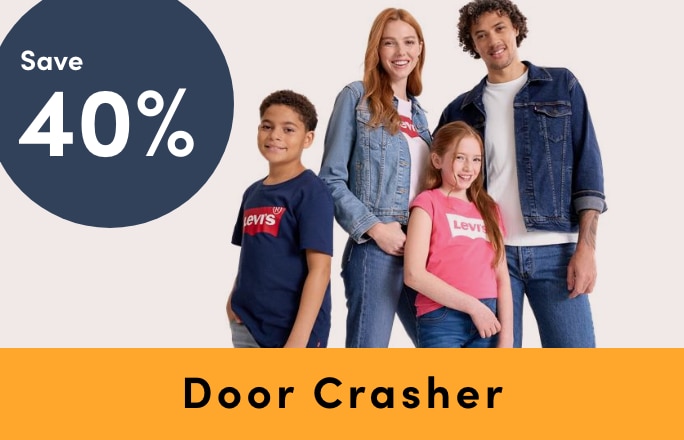 Door Crasher All Regular-Priced Women's, Men's + Kids' Levi's Jeans + Clothing + Jackets Save 40%