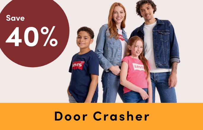 Door Crasher All Regular-Priced Women's, Men's + Kids' Levi's Jeans + Clothing + Jackets Save 40%