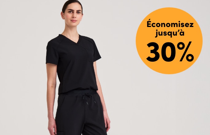 Économisez jusqu'à 30 % sur les vêtements médicaux