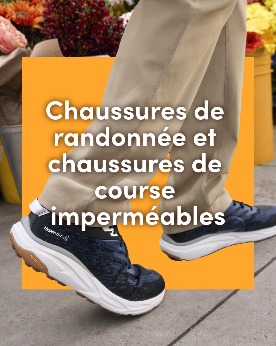 Chaussures de randonnee et chaussures de course imperméables