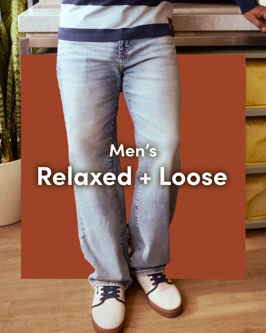 Men's relaxed + loose jeans