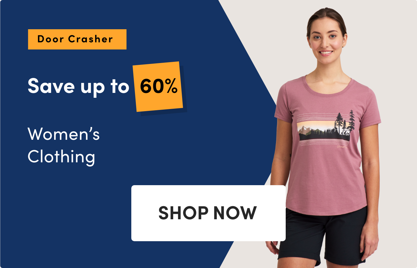 Door Crasher Save up to 60% on Women's Clothing