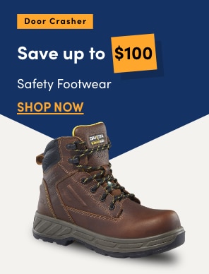 Door Crasher Save up to $100 on Safety Footwear