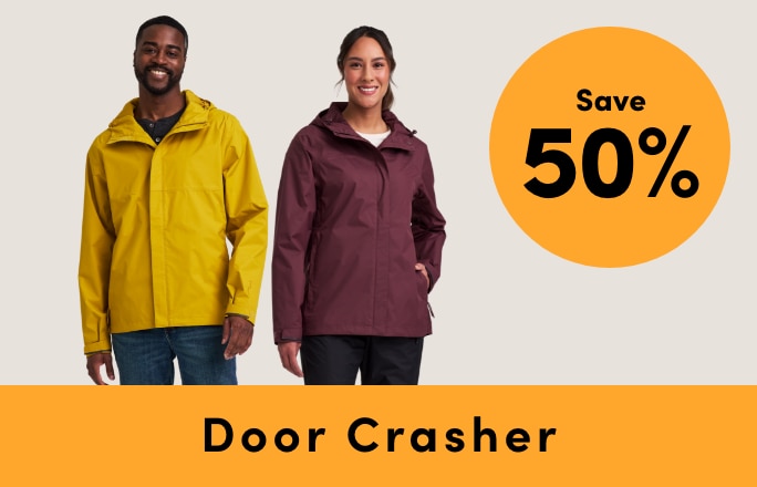 Door Crasher All Regular-Priced Women's, Men's + Kids' WindRiver Downpour II Hyper-Dri HD3 Rain Jackets + Pants Save 50%