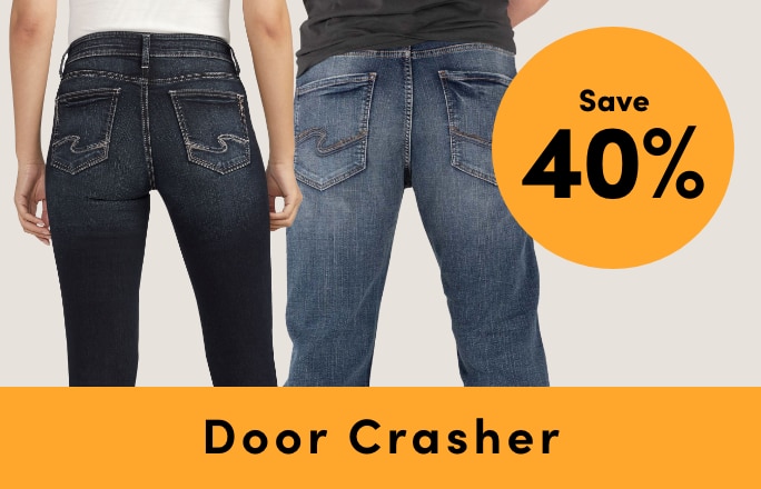 Door Crasher All Regular-Priced Women's, Men's + Kids' Silver Jeans + Clothing Save 40%