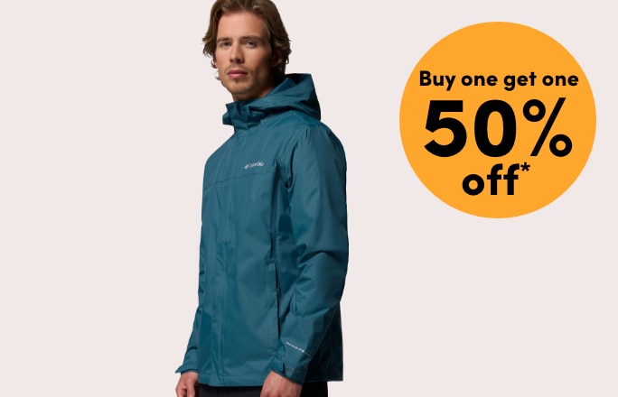 Women's, Men's + Kids' Columbia Clothing + Jackets Buy one get one 50% OFF*