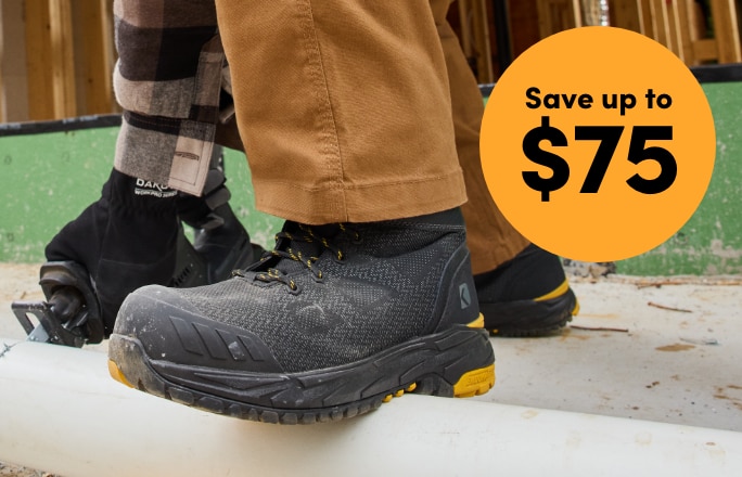 Save up to $75 on Safety Footwear