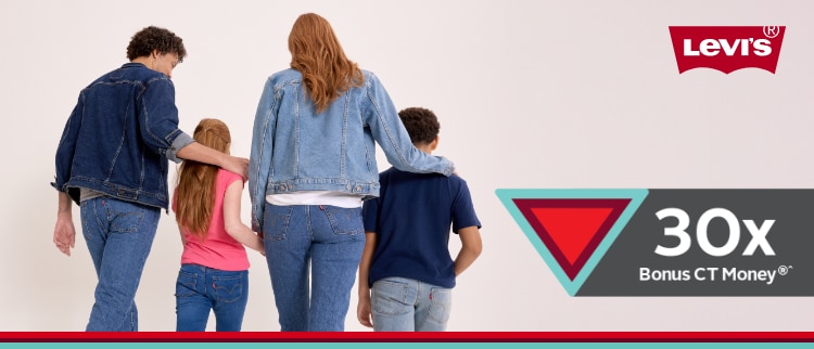 Door Crasher All Regular-Priced Levi's® Jeans, Clothing + Jackets Save 30% + Triangle Rewards® Exclusive Offer 30x Bonus CT Money®^
