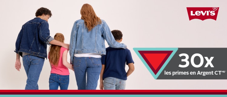 Aubaine à Tout Casser Tous les jeans, vêtements et vestes Levi's® à prix courant économisez 30% Et Obtenez cette offre eclusive de Récompenses TriangleMD 30x de prime en Argent CTMD^