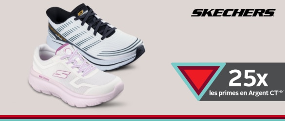 All Regular-Priced Women's, Men's + Kids' Skechers Footwear Save 25% + Triangle Rewards® Exclusive Offer 25x Bonus CT Money®^