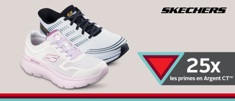 Toutes les chaussures Skechers à prix courant pour femmes, hommes et enfants économisez 25% et Offre Exclusive de Récompenses TriangleMD 25x de prime en Argent CTMD^