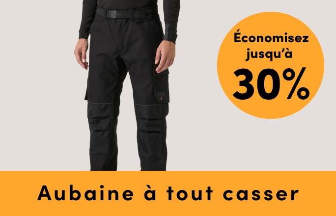 Aubaine à Tout Casser Vêtements de travail économisez jusqu'à 30 %