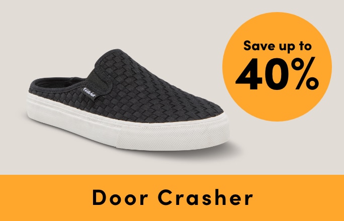 Door Crasher Save up to 40% on Footwear