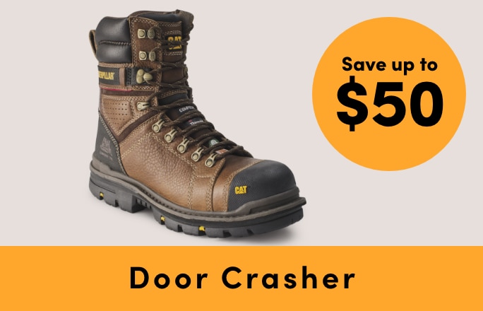Door Crasher Save up to $50 on Safety Footwear