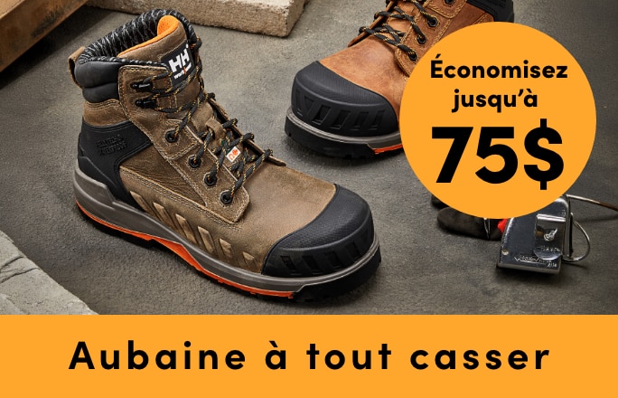 Aubaine à Tout Casser Bottes de travail économisez jusqu'à 75 $