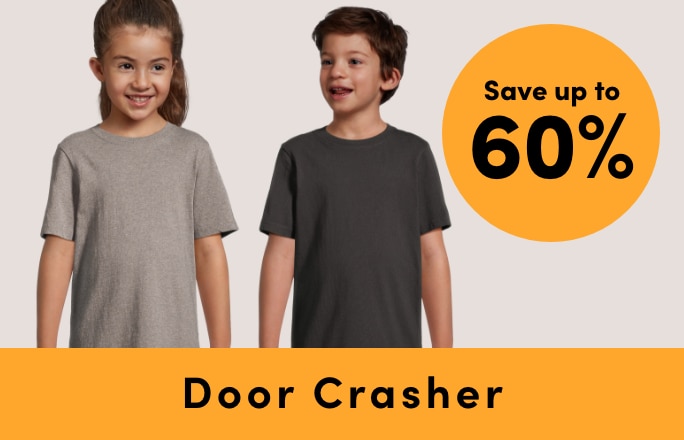 Door Crasher Save up to 60% on Kids' Clothing
