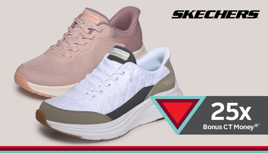Triangle Bonus Offer 25X Women's, Men's + Kids' Skechers 'Slip-Ins' Footwear