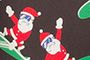 Black Snowboard Santa Print