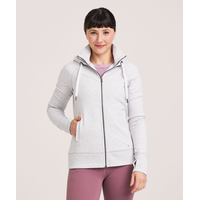 Shambhala Women's Fleece Fitted Zip-Up Hoodie Front_Flat