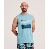 FarWest Men's Graphic Muscle Top Front_Flat