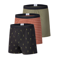 Denver Hayes Men's 3 Pack Yarn Dye Loose Fit Boxers Front_Angled_Left