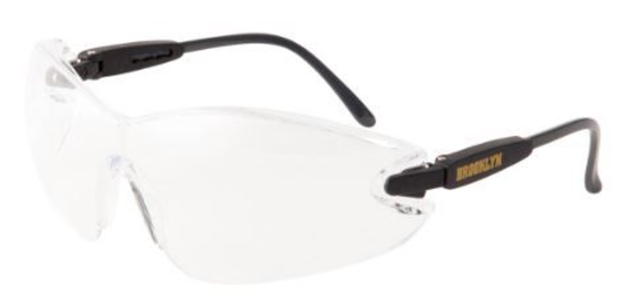 Safety Glasses - Clear/Black Front_Three_Fourths_Angled_Left